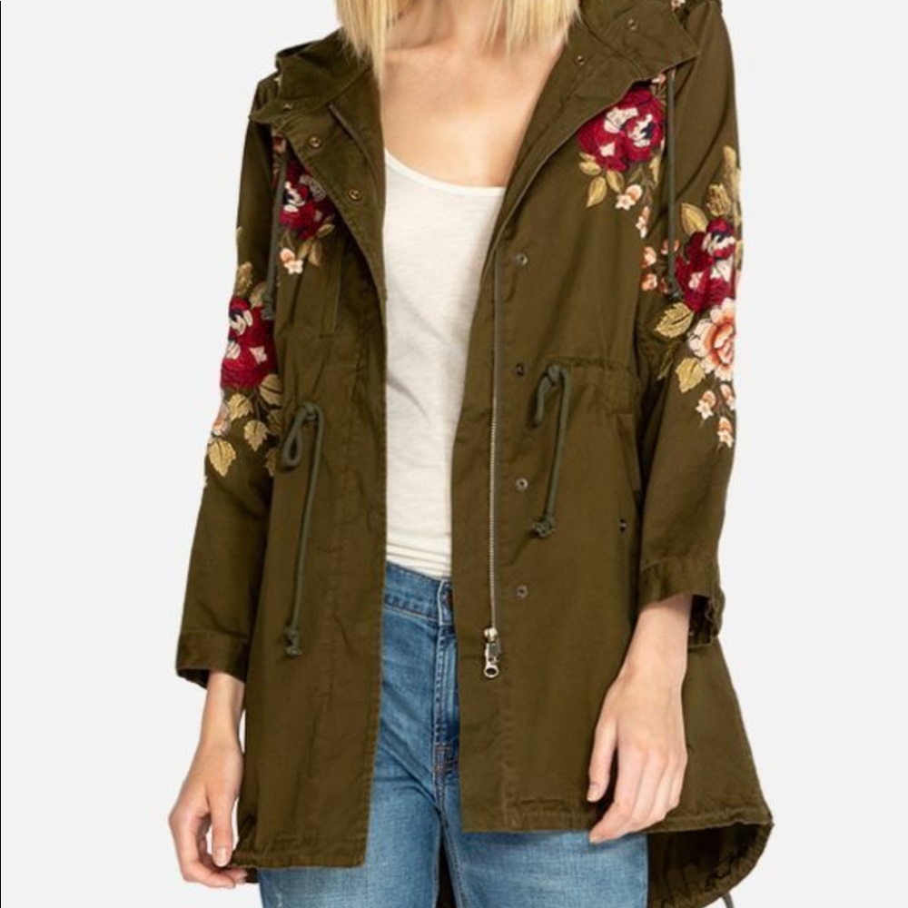 Johnny Was Mehdi Hooded Military Coat